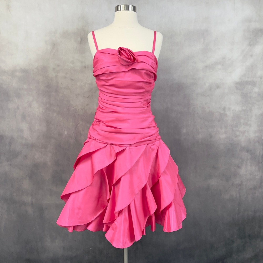Vintage‎ Susan Roselli for Vijack Dress Womens 7/8 Ruffle Girly Coquette Party